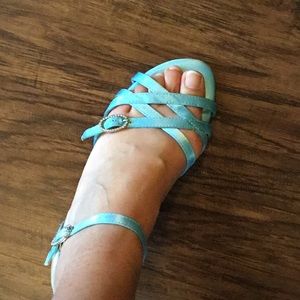 Teal wedding shoes size 6m